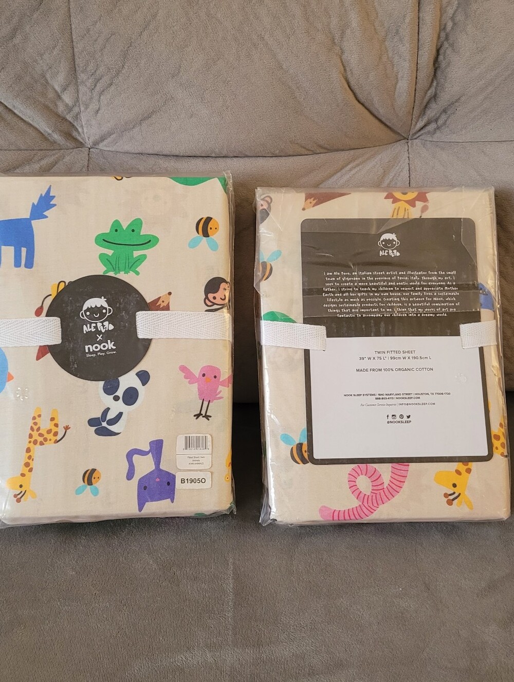 Baby Animals Two Fitted sheet Bundle Twin Size